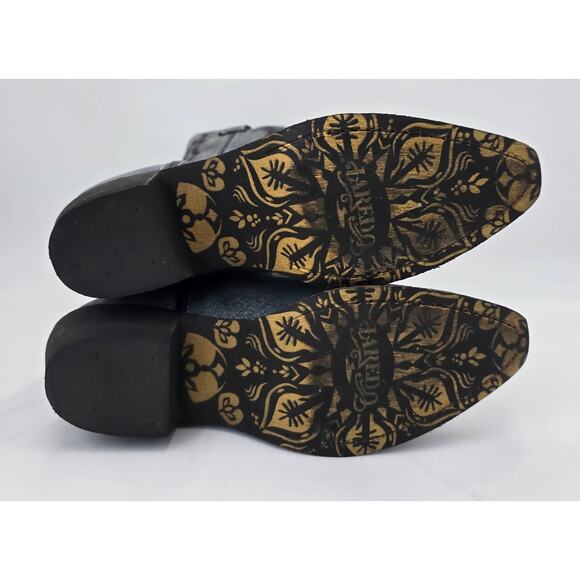 Laredo Western Leather Boots Sanded Blue Snip Toe Cutout Cowgirl Women's 10M - Picture 3 of 9